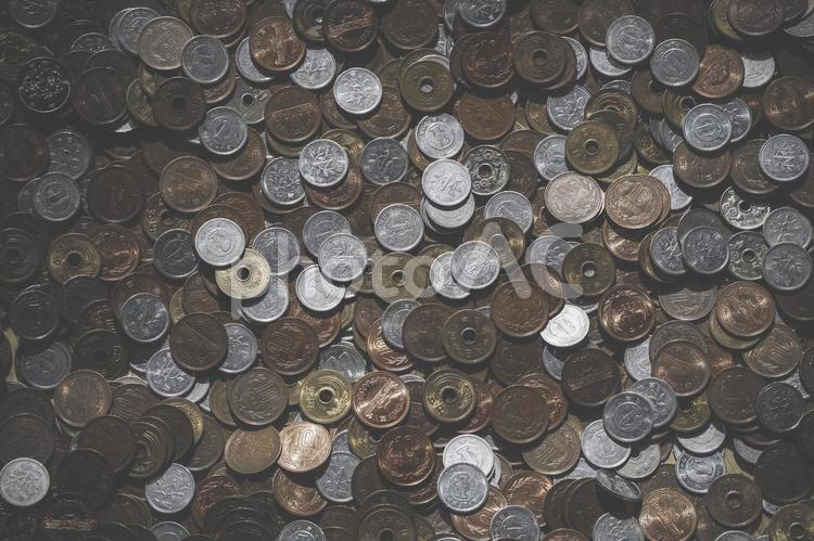 日本の硬貨 硬貨,日本円,お金の写真素材