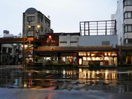 雨の大垣駅前商店街2 郭町商店街,大垣駅前商店街,商店街の写真素材