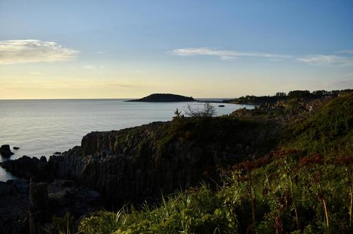 Tojinbo and Oshima in Fukui Prefecture on a summer evening, JPG