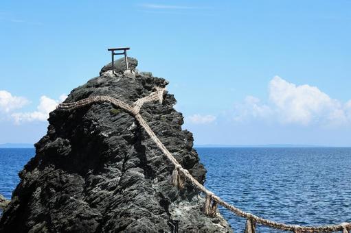 夫婦岩 夫婦岩 海,風景,海岸の写真素材