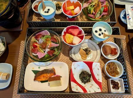 旅館の朝ご飯 ホテルのモーニング 旅館の朝ご飯 ホテルのモーニング 朝ご飯,朝食,モーニングの写真素材