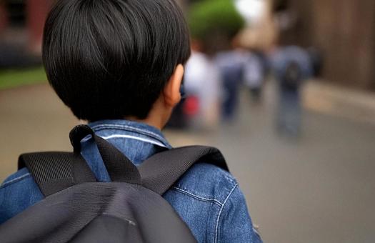 リュック姿の写真