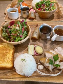 カフェランチ カフェランチ カフェ,ランチ,プレートの写真素材