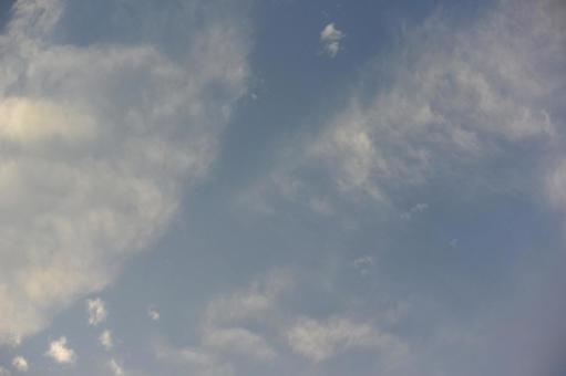 晴れわたった空の写真