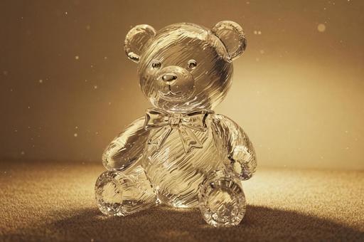 ガラスのテディベア ガラスのテディベアの写真
