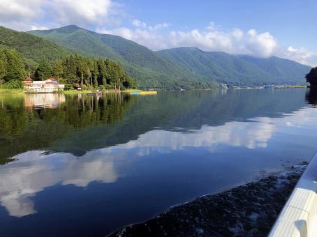 青木湖 湖面 青木湖 湖面 湖,風景,サマータイムの写真素材