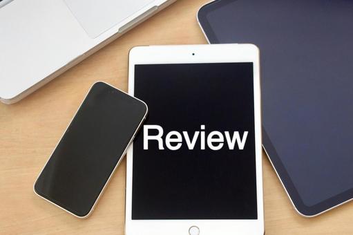 タブレットとスマホ　Reviewイメージ レビュー,口コミ,reviewの写真素材
