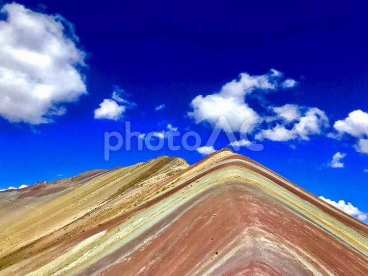 ペルーのクスコ周辺、レインボーマウンテン 海外,ペルー,風景の写真素材