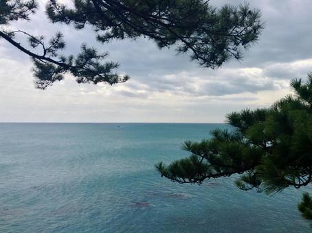 桂浜からの眺め 桂浜からの眺め 桂浜,高知,海の写真素材