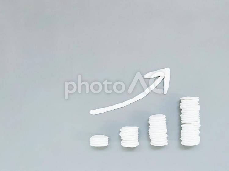 お金を増やす（粘土、モルタル） お金,円,ビジネスの写真素材