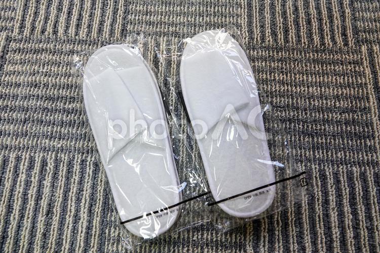 使い捨てスリッパ ホテル,民泊,宿の写真素材