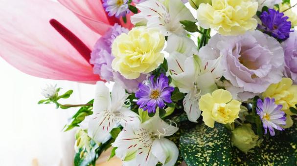 Lisianthus and anthurium bouquet background, JPG Lisianthus and anthurium bouquet background, JPG