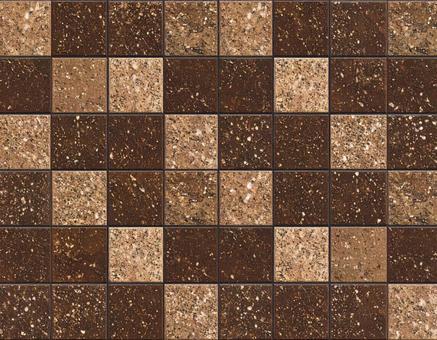 ブラウン系モザイクタイルの写真