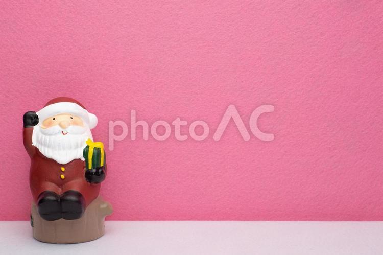 サンタとスノーマンでクリスマスの背景 クリスマス,サンタクロース,背景の写真素材