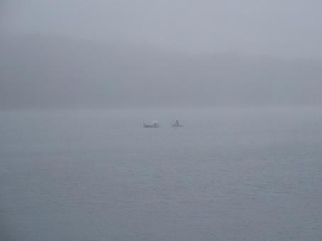 赤城大沼　ボートの写真