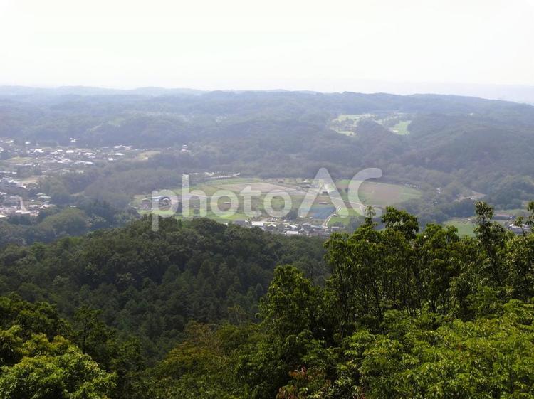 山上から高麗の巾着田を望む 高麗,巾着田,自然の写真素材