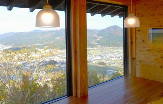 見晴らし抜群のカウンター席 インテリア,カウンター,室内の写真素材