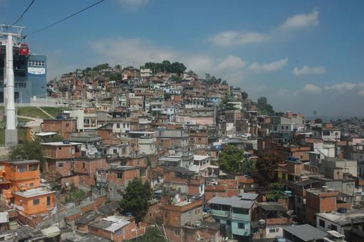 リオのファベーラの一つ、アレマン リオデジャネイロ,ファベーラ,アレマンの写真素材