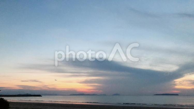 海の日暮れ 水域,海,日暮れの写真素材