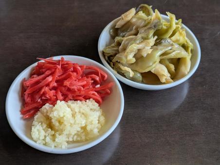 横浜市青葉区荏田西のラーメン店の薬味 横浜市青葉区荏田西のラーメン店の薬味の写真