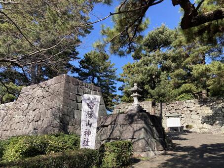 篠山神社・久留米城跡石垣 久留米城,篠山神社,福岡県久留米市の写真素材
