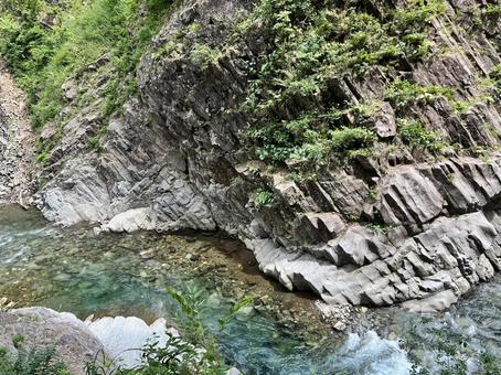 夏の清津川 夏の清津川 清津峡,清津川,川の写真素材