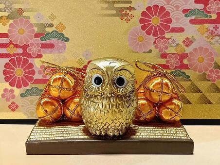 フクロウ ふくろう,和,小物の写真素材