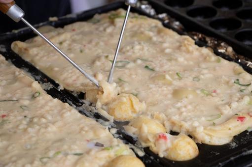 たこ焼き たこ焼き,鉄板,調理の写真素材