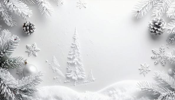 クリスマスをイメージした白背景 クリスマスをイメージした白背景の写真