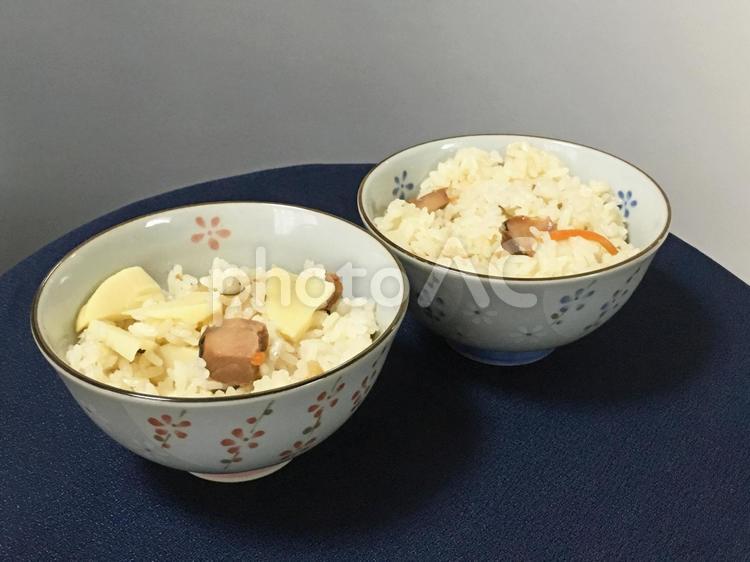 たけのこと鰆のごはん 筍,炊き込みご飯,和食の写真素材