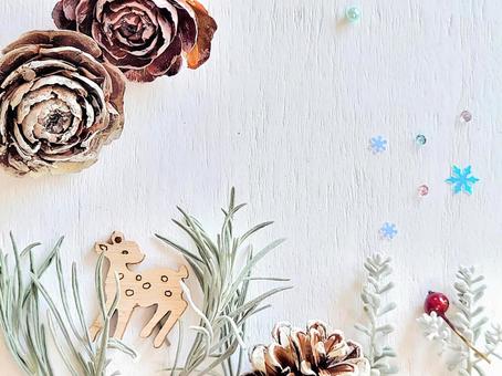 クリスマス　冬イメージ背景　北欧風 クリスマス,12月,バンビの写真素材