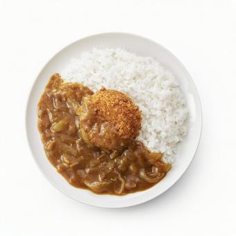 コロッケカレー (バック飛ばし、影イキ) コロッケカレー (バック飛ばし、影イキ)の写真