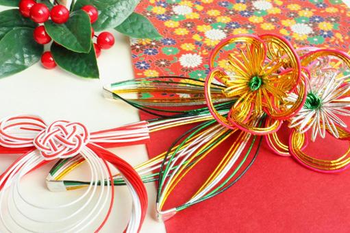 お正月の飾り　４ 正月,水引,飾りの写真素材