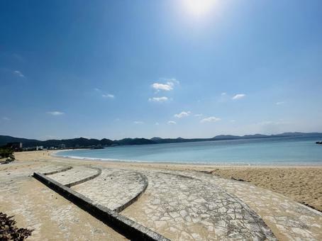 Photo, the scenery, sea, okinawa, 