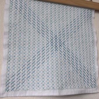 刺し子ひし形つづり 背景素材,ナチュラル,刺し子の写真素材