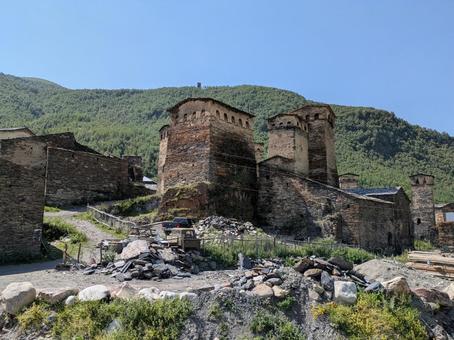 ウシュグリ村チャジャシ地区 復讐の塔,タワー,ウシュグリ村の写真素材