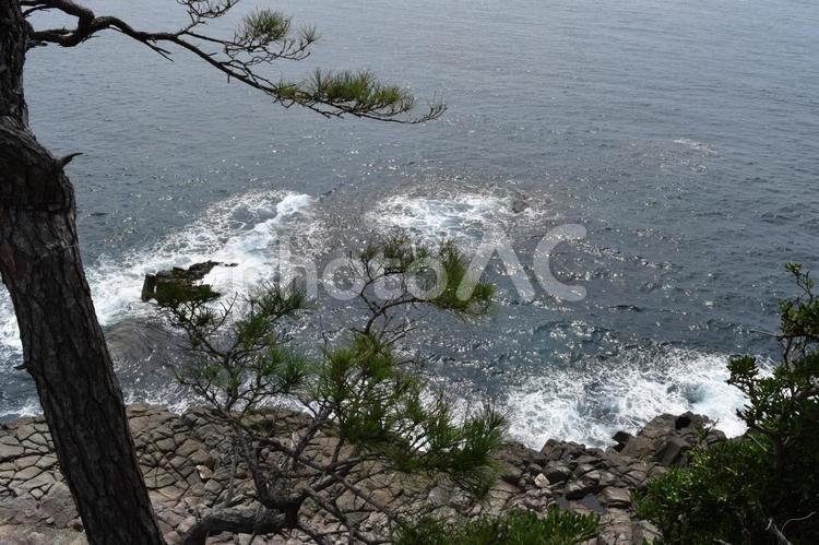 【福井】鉾島の風景 海,鉾島,島の写真素材