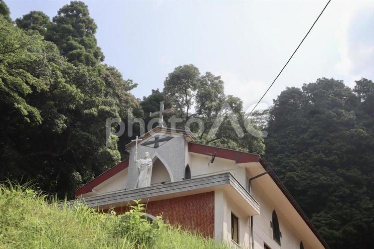 牢屋の窄殉教記念聖堂 長崎県,牢屋の窄殉教記念聖堂,久賀島の写真素材