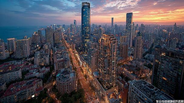 摩天楼がそびえる、幻想的な大都市 摩天楼がそびえる、幻想的な大都市の写真