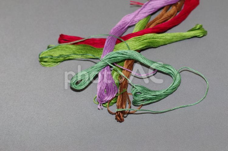 刺繍用の糸 糸,刺繍用,カラフルの写真素材