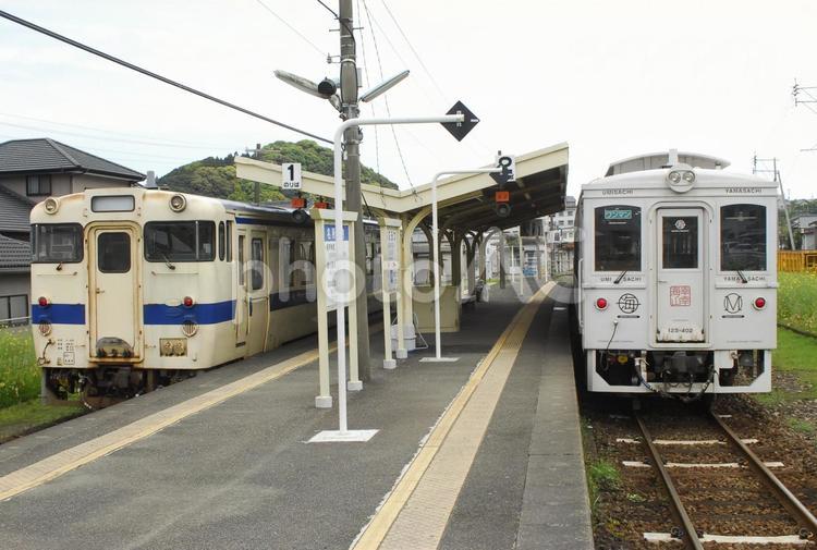 キハ40　キハ47　キハ125　日南線 鉄道,乗り物,電車の写真素材
