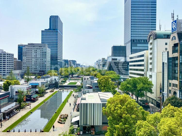 名古屋の都市風景　久屋大通 名古屋,都市風景,街並みの写真素材