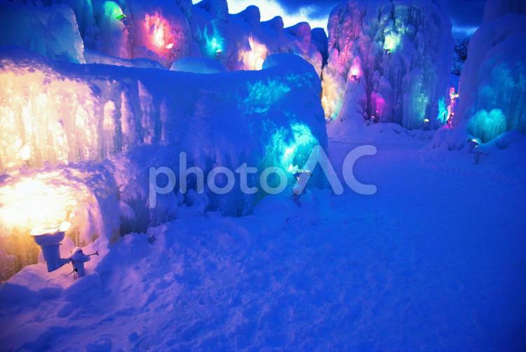 支笏湖の氷濤まつり 氷濤まつり,支笏湖,観光の写真素材