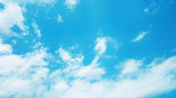 Bright blue sky white cloud refreshing sky blue background material, खाली, नीला आकाश, मौसम की भविष्यवाणी, JPG