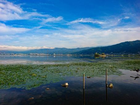 諏訪湖の風景 諏訪湖の風景の写真