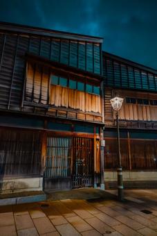 【石川】夜のひがし茶屋街 【石川】夜のひがし茶屋街 ひがし茶屋街,石川,金沢の写真素材