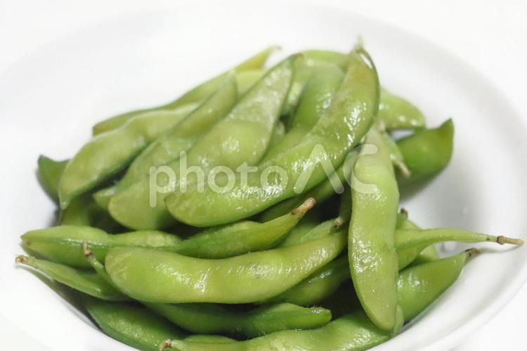塩ゆでした枝豆 枝豆,塩ゆで,野菜の写真素材