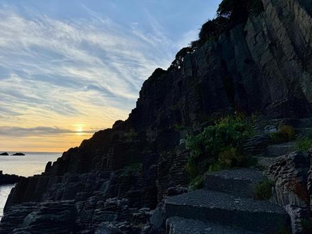 福井県鉾島 越前海岸の夕方の空 福井県鉾島 越前海岸の夕方の空の写真