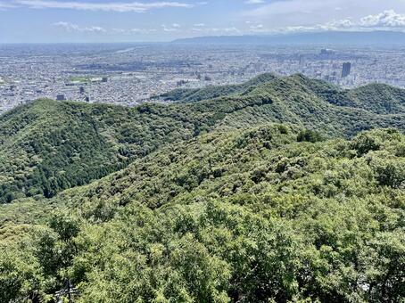 岐阜城からの雄大な景色 岐阜城,城,天守閣の写真素材
