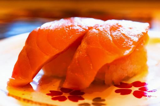 Salmon nigiri sushi, JPG